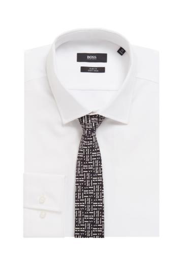Krawaty BOSS Italian Made Silk Czarne Męskie (Pl45379)